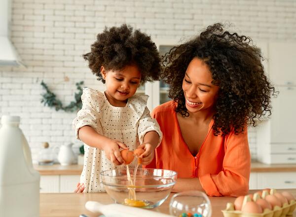 mother daughter cooking